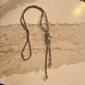 Elegant Silver Beaded Necklace